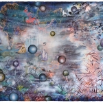 In-their-costumes-flitter-with-shimmering-Les-Fleurs-du-Mal-Oel-und-Acryl-auf-Leinwand-180-x-160-cm-2021