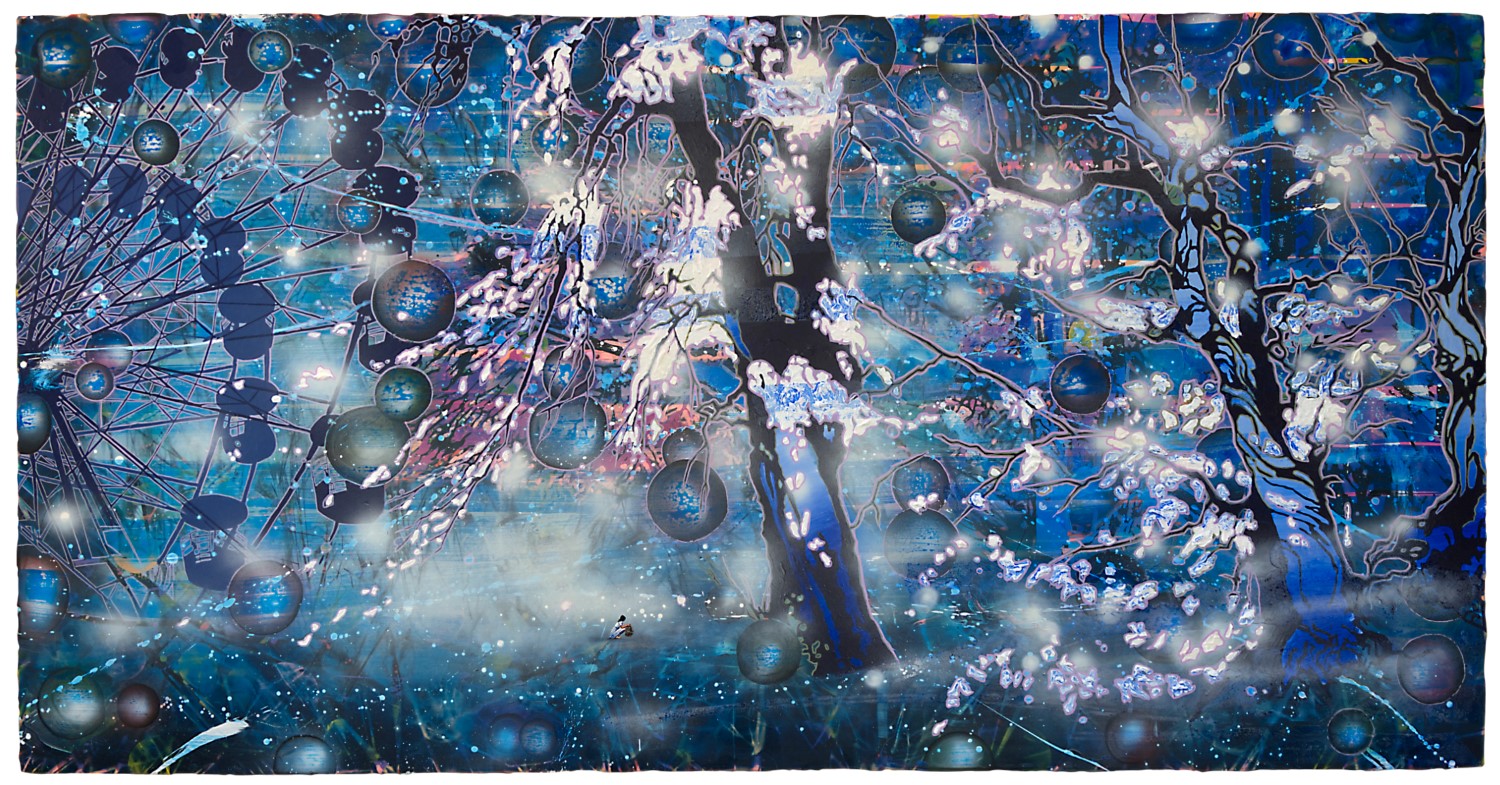 Andrea Damp | The Light You are | 2023 | Öl und Acryl auf Leinwand | 130 x 250 cm