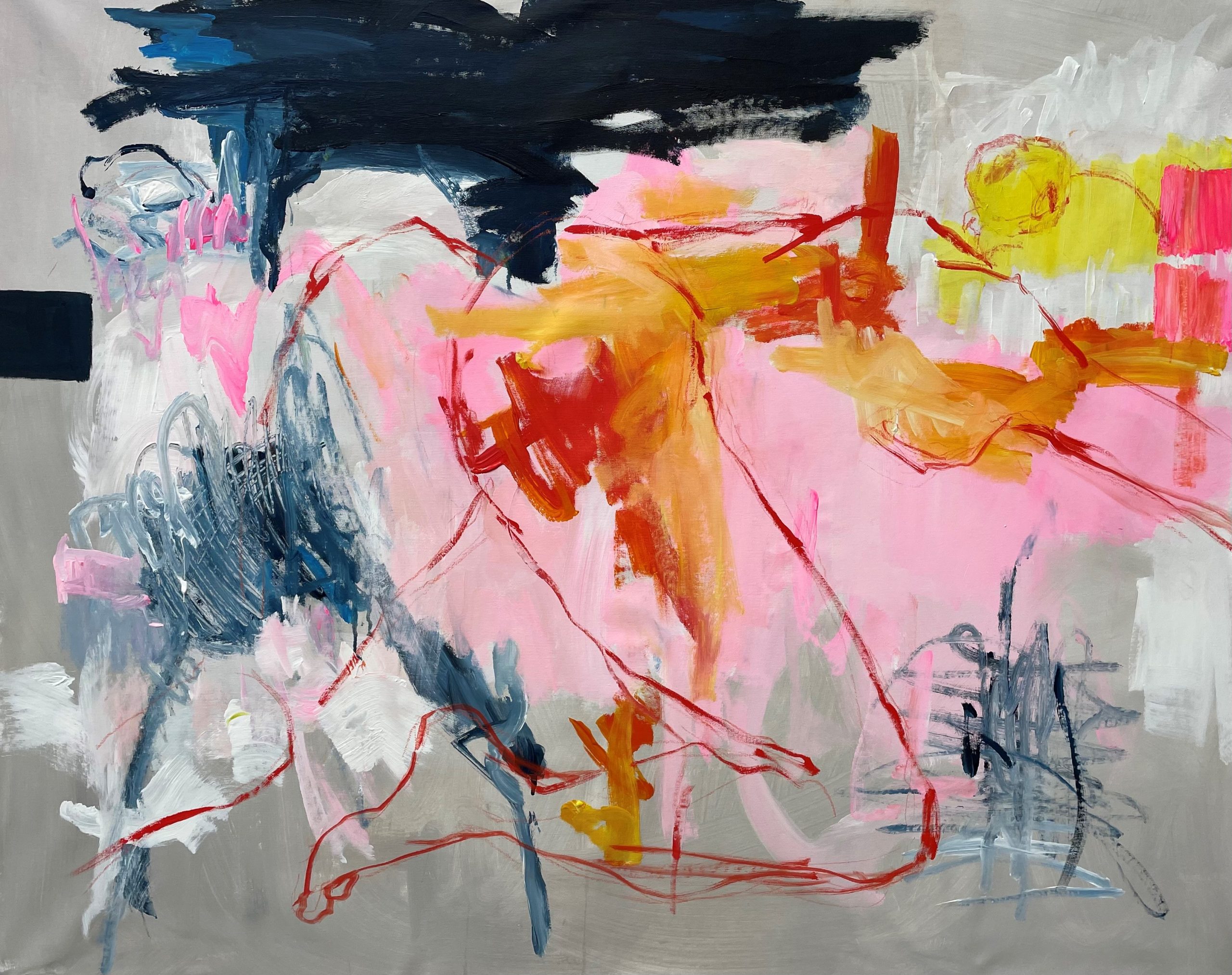 Andrea Damp | The Light You are | 2023 | Öl und Acryl auf Leinwand | 130 x 250 cm