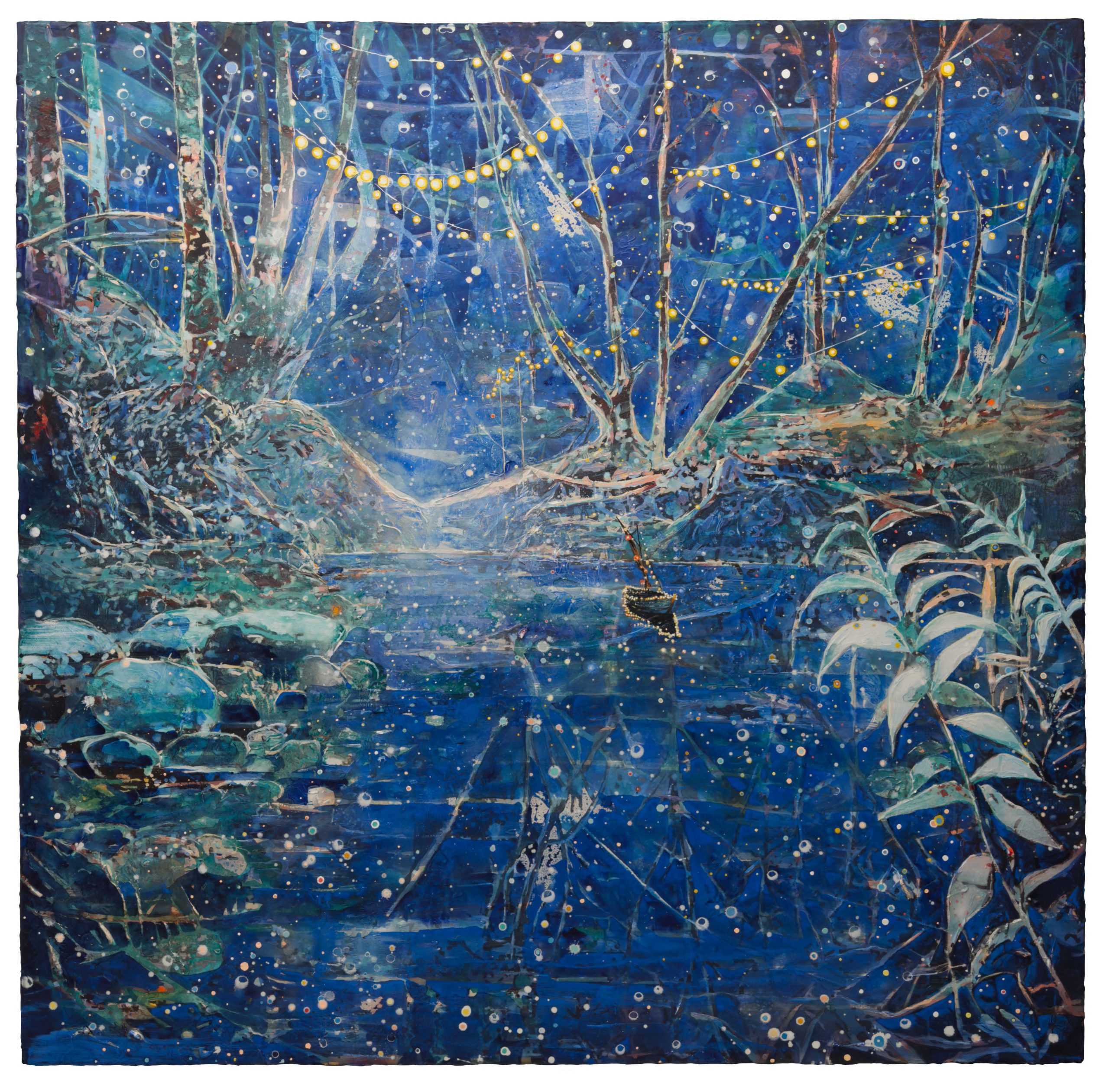 Andrea Damp | The Light You are | 2023 | Öl und Acryl auf Leinwand | 130 x 250 cm